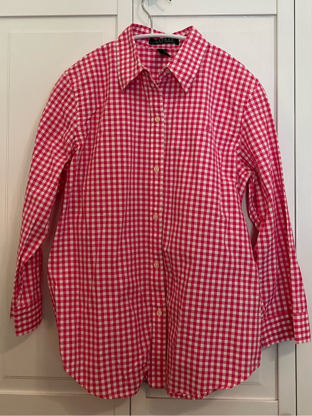 Lauren Ralph Lauren Pink Gingham Button-Down Shirt